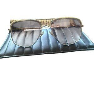 Victoria Beckham 'Navigator' Aviator Sunglasses Hammered Metal NWOT